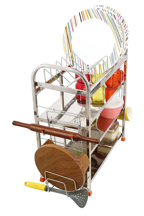 AMOL®_Premium_3-Tier_Stainless_Steel_Kitchen_Rack_|_Rust-Proof_Dish_&_Utensil_Organizer_for_Modern_Indian_Kitchens_|_Space-Saving_Over-the-Sink_Storage_Rack_(22x18_Inches)