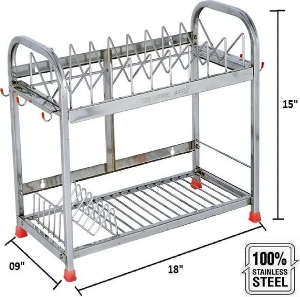 Stainless_Steel_Dish_Rack_|_3-Tier_Kitchen_Utensil_Stand_With_Glass_Holder_For_6_Glasses_|_Wall_Mount_&_Countertop_Organizer_For_Plates,_Bowls_&_Cutlery_|_Rust-Proof,_15_X_18_X_9_Inches