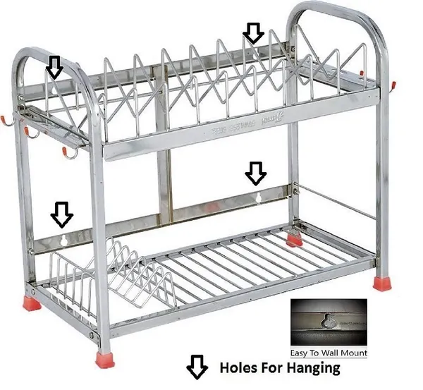 Stainless_Steel_Dish_Rack_|_3-Tier_Kitchen_Utensil_Stand_With_Glass_Holder_For_6_Glasses_|_Wall_Mount_&_Countertop_Organizer_For_Plates,_Bowls_&_Cutlery_|_Rust-Proof,_15_X_18_X_9_Inches