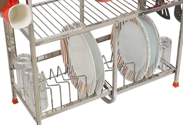 Amol®_Stainless_Steel_Wall_Mount_Dish_Rack_–_24x24_Inch_Medium_Size_Kitchen_Organizer_with_Glass_Hanger,_Plate_Holder_&_Utensils_Drainer_Stand
