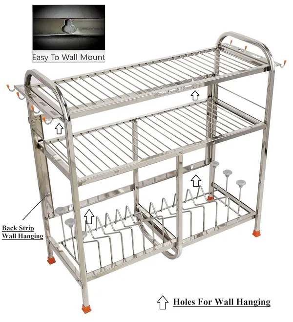 Amol®_Stainless_Steel_Wall_Mount_Dish_Rack_–_24x24_Inch_Medium_Size_Kitchen_Organizer_with_Glass_Hanger,_Plate_Holder_&_Utensils_Drainer_Stand