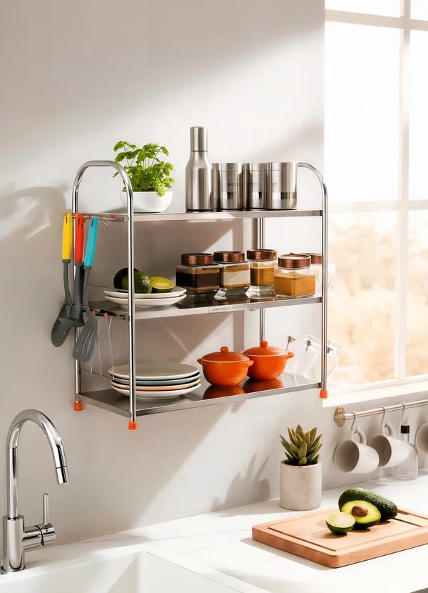 Amol®_Stainless_Steel_Utensils_Rack_|_Wall_Mount_Stand_|_Kitchen_Shelves_|_Multipurpose_Stand_|_Vessels_Kitchen_Rack_25_X_24_Inch_Medium_Size