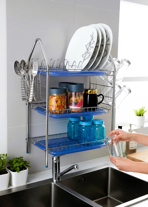 Amol_Dish_Drainer_Kitchen_Rack_Steel_Premium_Stainless_Steel_Utensils_Stand_|_Kitchen_Organizers_|_Dish_Drainer