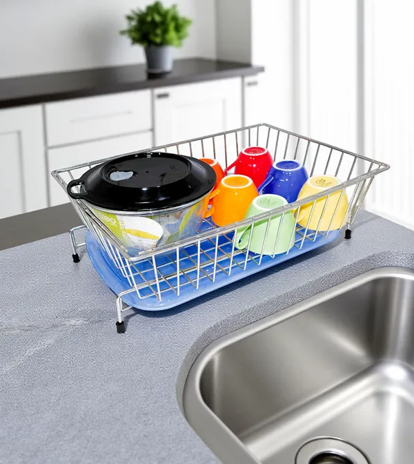 Amol®_Stainless_Steel_Kitchen_Basket_With_Drain_Tray_|_Dish_Drainer_Basket_For_Utensils_|_Drying_Rack_For_Kitchen_Platform_|_Rust-Proof_Utensil_Stand_&_Storage_Organizer_(Made_In_India)_38_X_26_X_8_Cm