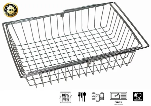 Amol®_Stainless_Steel_Sink_|_Dish_|_Utensils_Rack_|_Sink_Organizers_For_Modern_Kitchen_|_Kitchen_Sink_Drain_Basket_|_Kitchen_Sink_Organizer_38_X_26_X_8_Cm