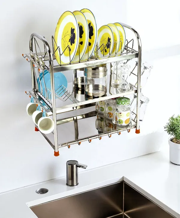 Amol®_Premium_3-Tier_Stainless_Steel_Kitchen_Rack_–_Wall_Mount_Utensils_Organizer_with_Glass_&_Spoon_Holders_|_Rust_Proof_Over-the-Sink_Dish_Drainer_&_Space_Saving_Countertop_Stand_for_Indian_Kitchens