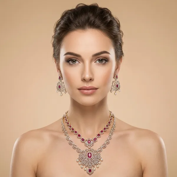 Silver_Alloy_Necklace_Set_For_Women