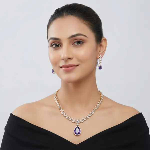Silver_Alloy_Necklace_Set_For_Women