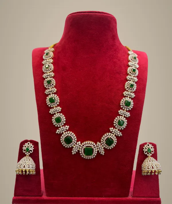Green_Alloy_Necklace_Set_For_Women