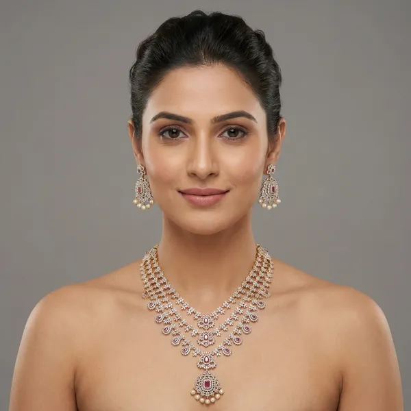 Silver_Alloy_Necklace_Set_For_Women