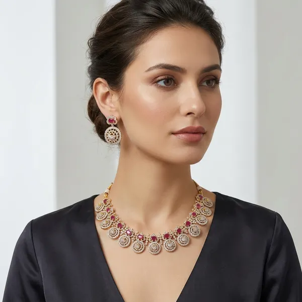 Silver_Alloy_Necklace_Set_For_Women