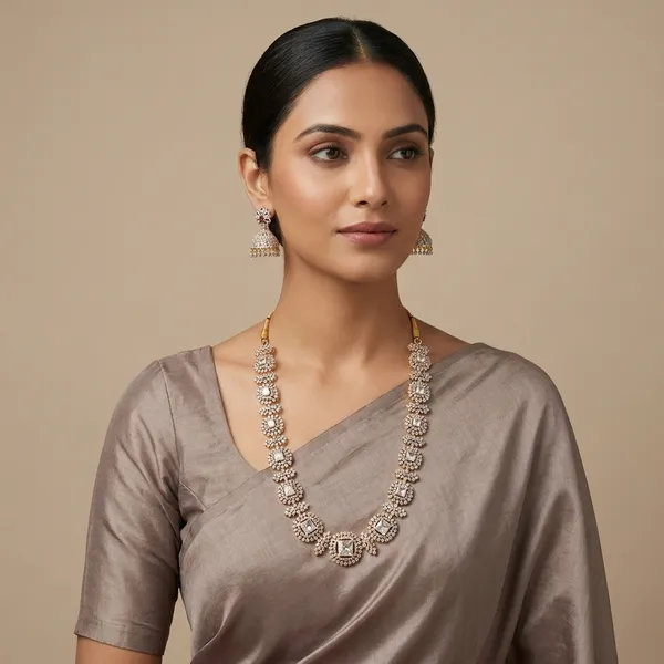 Silver_Alloy_Necklace_Set_For_Women