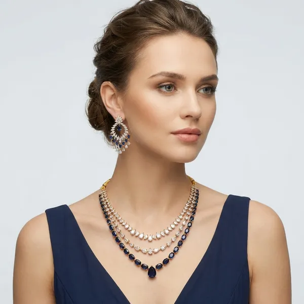 Golden_And_Blue_Alloy_Necklace_Set_For_Women