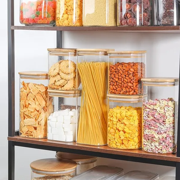 750NL_1200ML_1550ML_Glass_Storage_Canister_Holder_with_Airtight_Bamboo_Lid-__Pack_of_(6)