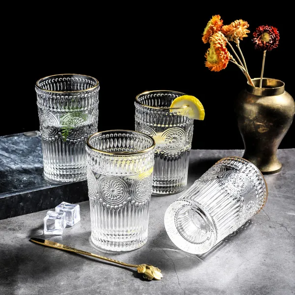 Premium_Golden_Rim_340ML_Water-Juice_&_Whisky_Glasses_Set_of_6_Crystal_Drinking_Glass_for_Water,_Juice,_Milk,Coke,Beer,Beverage,Vintage_Style_Home,Office_Everyday_Use