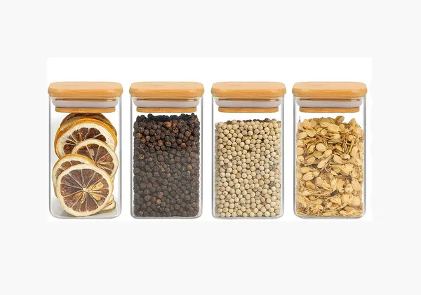330ML_Glass_Storage_Canister_Holder_with_Airtight_Bamboo_Lid-_Pack_of_(4)