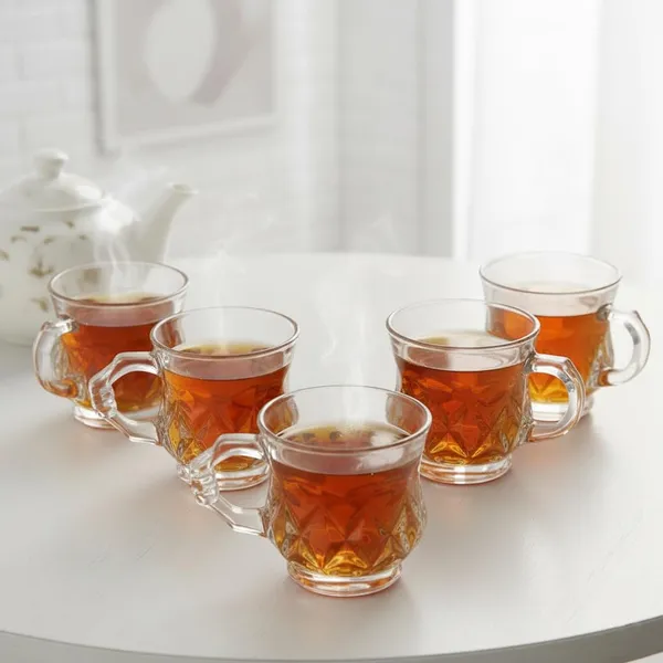 Transparent_Pack_of_6_210ML_Premium_Hot/Cold_Glass_Tea_and_Coffee_Cup_Glass_Mug