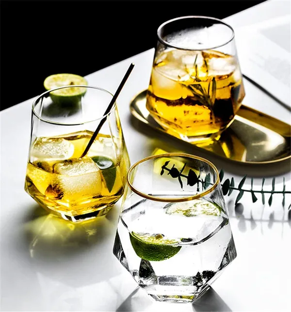 350ML_European_Crystal_Golden_Rim_Whiskey_Glasses_Set_of_6_pcs_Bar_Glass_for_Drinking_Bourbon,Whisky,_Scotch,_Cocktails,_Cognac-_Old_Fashioned_Cocktail_Tumblers_(Golden_Rim)