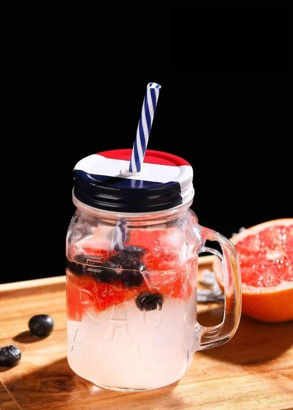 Set_of_(2)_-_350ml_Drink_Coffee_Glass_Cup_with_Lid_and_Straw_Transparent,
