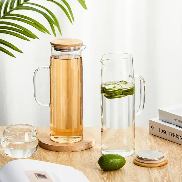 1_Liter_Premium_Glass_Juice_and_Water_Glass_Pitcher_jug_with_Wooden_Lid_Set_of_(1)