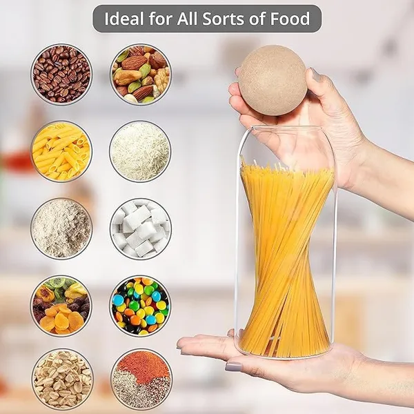 Storage_Glass_Jar_With_Ball_Cork_Lid,Tea_Coffee_Sugar_Containers_For_Kitchen_Storage_Container_With_Lid_For_Tea_Coffee_&_Sugar,_Dry_Fruit_Jars,_Storage_Box,_Set_Of_3_(3,_M-16),Transparent