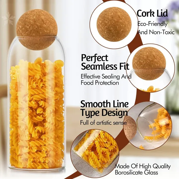 Storage_Glass_Jar_With_Ball_Cork_Lid,Tea_Coffee_Sugar_Containers_For_Kitchen_Storage_Container_With_Lid_For_Tea_Coffee_&_Sugar,_Dry_Fruit_Jars,_Storage_Box,_Set_Of_3_(3,_M-16),Transparent