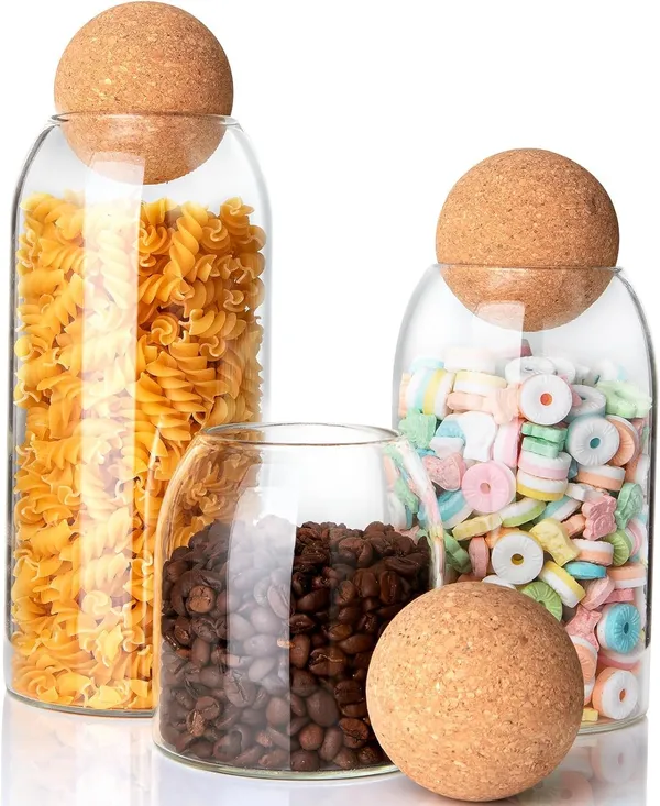 Storage_Glass_Jar_With_Ball_Cork_Lid,Tea_Coffee_Sugar_Containers_For_Kitchen_Storage_Container_With_Lid_For_Tea_Coffee_&_Sugar,_Dry_Fruit_Jars,_Storage_Box,_Set_Of_3_(3,_M-16),Transparent