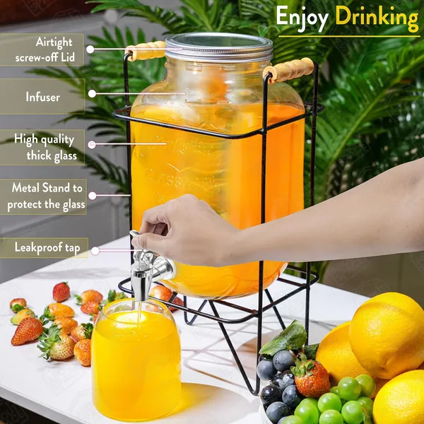 Glass_Beverage_Dispenser_with_Metal_Stand,_5_Liter,_Drink_Container_with_Spigot,_Wooden_Handle_Perfect_for_Party,Bars,Home_&_Restaurants_Set_of_1,_Black
