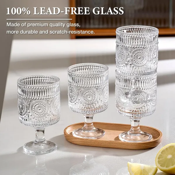 Brandy_Classic_Wine_Glasses_250ML_,_Set_of_6_Perfect_for_Parties,_Gifts,_Bar_,Restaurant_,_Housewarming,_Weddings,_Aniversary_Lead_Free_|_Shatter_Resistant_Vintage_Embossed_Floral_Decorative_Wine_Glass_Wine_Glass