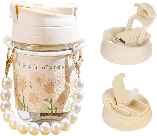 Glass_Coffee_Mug_with_Straw_with_Pearl_Chain_Belt_&_Leather_Grip_Sipper_Tumbler_Mugs_with_Lid_Pack_of_1-350_ML_Travel_Mug_for_Drinking_Glass,_Milk_Mug,Lemon_Tea,Water_Juice_Cup_(CM_-_29)