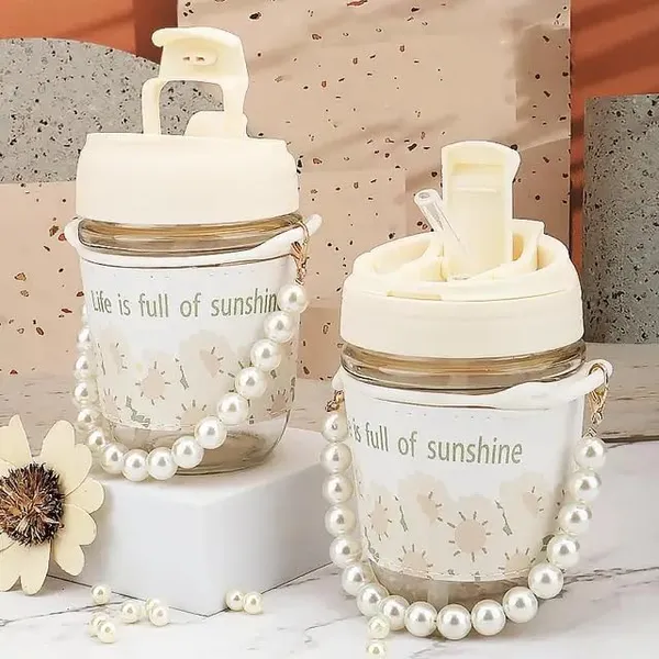 Glass_Coffee_Mug_with_Straw_with_Pearl_Chain_Belt_&_Leather_Grip_Sipper_Tumbler_Mugs_with_Lid_Pack_of_1-350_ML_Travel_Mug_for_Drinking_Glass,_Milk_Mug,Lemon_Tea,Water_Juice_Cup_(CM_-_29)