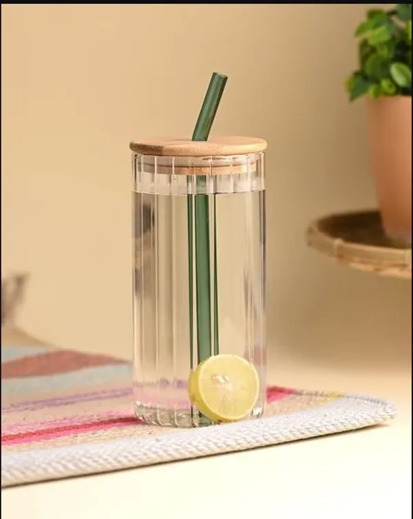 350ml_Drink_Coffee_Glass_Cup_with_Lid_and_Straw_Transparent,_Clear_Set_of_(1)