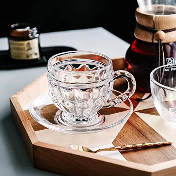 Premium_Glass_Tea_Cup_and_Saucer_Set_(6_Cups_&_6_Saucers_-_250_ML)_Transparent_Cups_&_Saucer_Set_For_Coffee_Herbal_Green_Tea,_Lemon_Tea,_Espresso,_Hot_Chocolate,Cappuccino