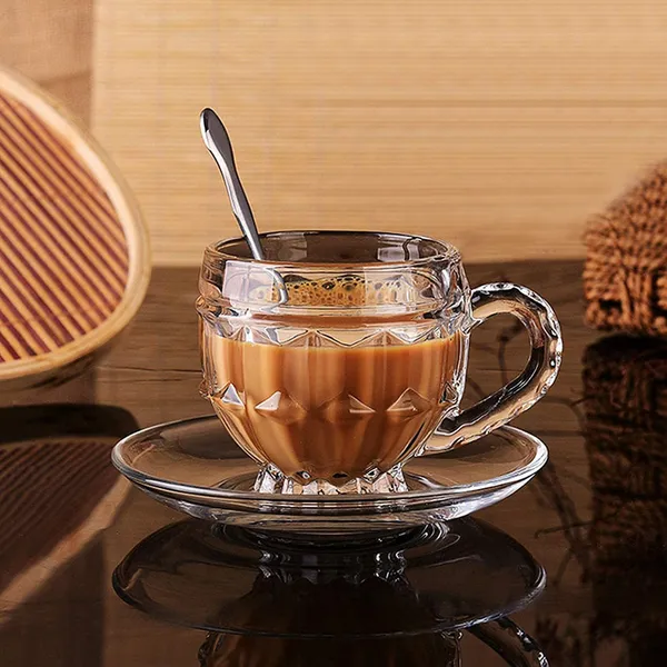 Premium_Glass_Tea_Cup_and_Saucer_Set_(6_Cups_&_6_Saucers_-_250_ML)_Transparent_Cups_&_Saucer_Set_For_Coffee_Herbal_Green_Tea,_Lemon_Tea,_Espresso,_Hot_Chocolate,Cappuccino