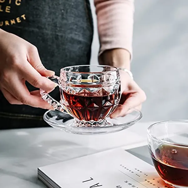 Premium_Glass_Tea_Cup_and_Saucer_Set_(6_Cups_&_6_Saucers_-_250_ML)_Transparent_Cups_&_Saucer_Set_For_Coffee_Herbal_Green_Tea,_Lemon_Tea,_Espresso,_Hot_Chocolate,Cappuccino