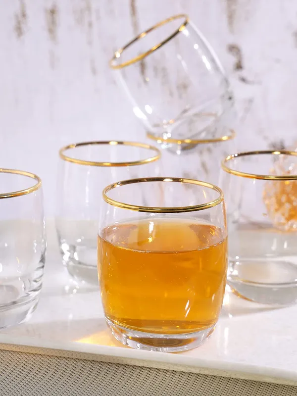 Premium_Golden_Rim_300ML_Water-Juice_&_Whisky_Glasses_Set_of_6_Crystal_Drinking_Glass_for_Water,Juice,_Milk,Coke,Beer,Beverage,Vintage_Style_Home,Office_Everyday_Use