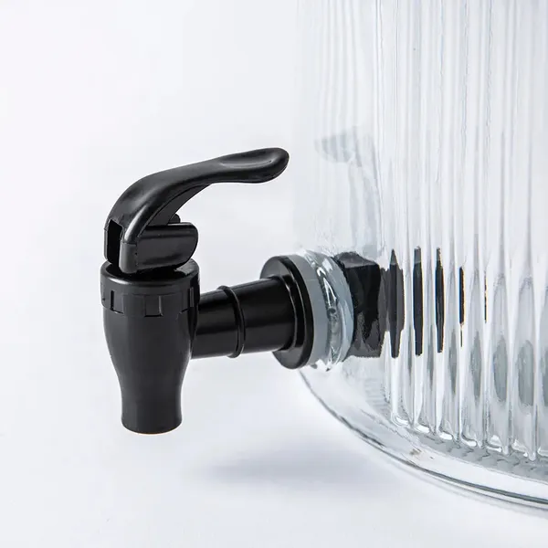 5.5_Liter_Glass_Beverage_Dispenser_with_Tap_&_Black_Lid,_Drink_Dispensers_for_Beer,_Water,_Cocktails,_Detox_Drinks,_Party,Bars,Home_&_Restaurants,Wedding_Decoration