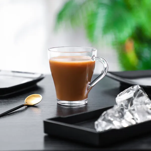 210ML_Premium_Hot/Cold_Glass_Tea_and_Coffee_Cup_Glass_Mug,_Transparent,_Clear_Set_of_(6)