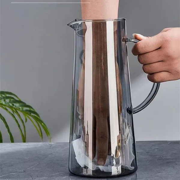 Premium_Juice_and_Water_Black_Glass_Pitcher_jug_with_Lid_1.8_Liter_Romantic_Style_jug_with_Handle_hot_Cold_Water,_ice_Lemon_Tea,_Milk,Beverage
