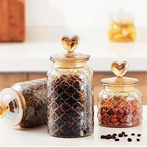 Brown_Glass_Food_Storage_Jars_with_Glass_Lids_700ml_Set_of_6,_Love_Heart_Handle_Lid_Jar_for_Home_Kitchen,Flour,_Sugar,_Coffee,_Pasta,_Grains,_Cookies,_Snacks