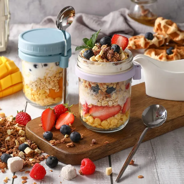 Premium_Oats_Container_450_ML_1_Pcs_(random_color)_Oats_Jars_with_Lid_and_Spoon_For_Overnight_Oats_Leak_Proof_Container_with_Measurment_For_Cereal_Fruit_Vegetable_Milk_Salad_Yogurt