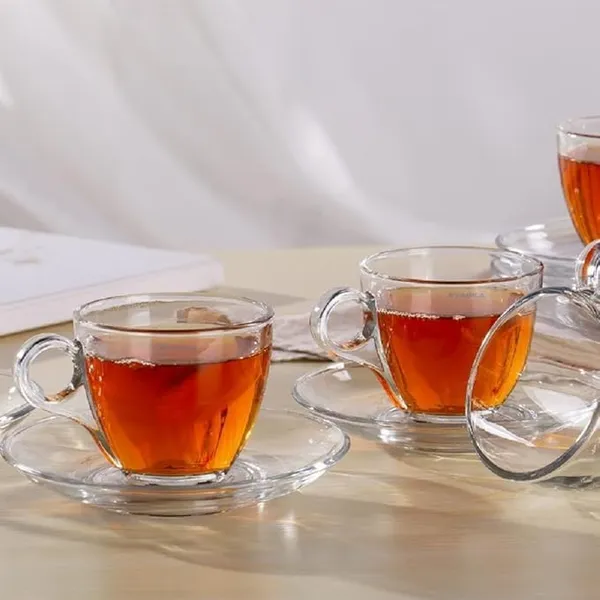 Premium_Glass_Tea_Cup_and_Saucer_Set_(6_Cups_&_6_Saucers_-_190_ML)_Transparent_Cups_&_Saucer_Set_For_Coffee_Herbal_Green_Tea,_Lemon_Tea,_Espresso,_Hot_Chocolate,Cappuccino