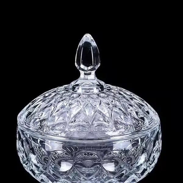 Premium_Glass_Candy_Dish_with_Lid,_Clear_Glass_Candy_Jar,_Cookie_Jar,_Decorative_Candy_Bowl,_Jewellery_Dish,_Covered_Candy_Jars_for_Buffet,_Kitchen,_Home,_Office_Desk