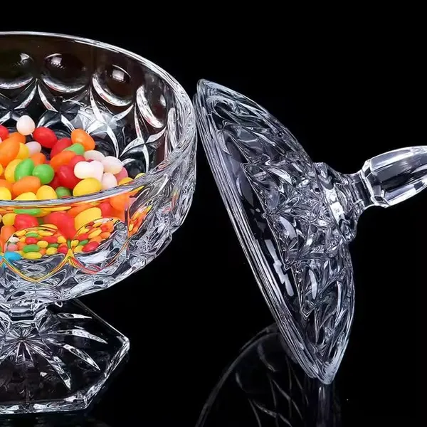 Premium_Glass_Candy_Dish_with_Lid,_Clear_Glass_Candy_Jar,_Cookie_Jar,_Decorative_Candy_Bowl,_Jewellery_Dish,_Covered_Candy_Jars_for_Buffet,_Kitchen,_Home,_Office_Desk