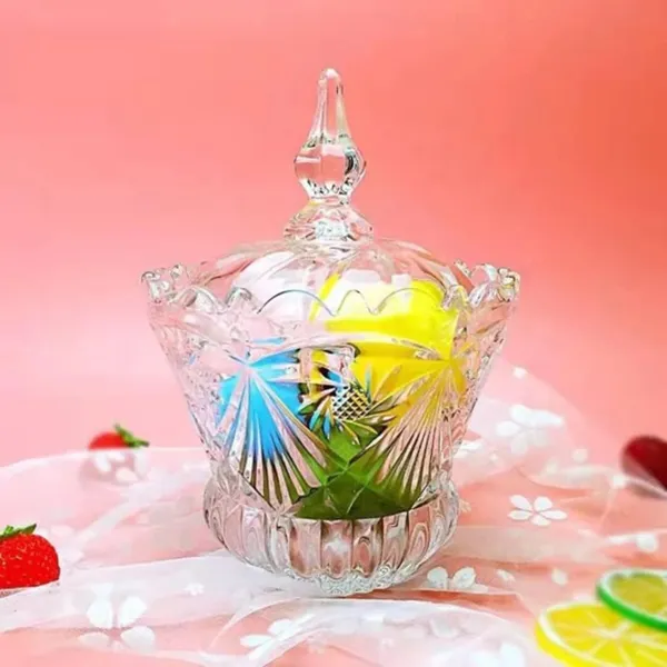 Premium_Glass_Candy_Dish_with_Lid,_Clear_Glass_Candy_Jar,_Cookie_Jar,_Decorative_Candy_Bowl,_Jewellery_Dish,_Covered_Candy_Jars_for_Buffet,_Kitchen,_Home,_Office_Desk