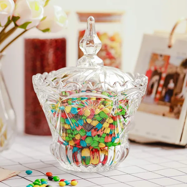 Premium_Glass_Candy_Dish_with_Lid,_Clear_Glass_Candy_Jar,_Cookie_Jar,_Decorative_Candy_Bowl,_Jewellery_Dish,_Covered_Candy_Jars_for_Buffet,_Kitchen,_Home,_Office_Desk