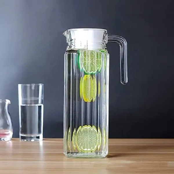 Premium_Water_and_Juice_Glasses_and_Jug_Set_Combo_[6_Piece_Glass_300ML_&_1_Piece_Jug_1_Liter]_Transparent_Pitcher_Set_for_Dining_Table,_Home_&_Restaurant,Party_(MTS_-_16)