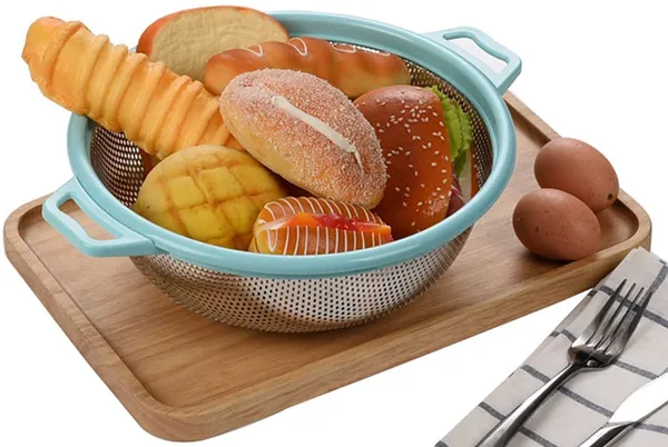 Mivana_Stainless_Steel_Colander,_28_CM_Micro-Perforated_&_Footed_Metal_Colander_with_Handle_for_Kitchen_Food/Vegetable/Fruit/Rice/Pasta/Noodles_-_Dishwasher_Safe