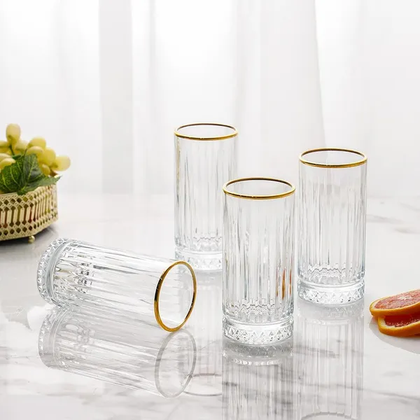Premium_Golden_Rim_300ML_Water-Juice_high_Ball_Glasses_Set_of_6_Crystal_Drinking_Glass_for_Water,_Juice,_Milk,Coke,Beer,Beverage,Vintage_Style_Home,Office_Everyday_Use