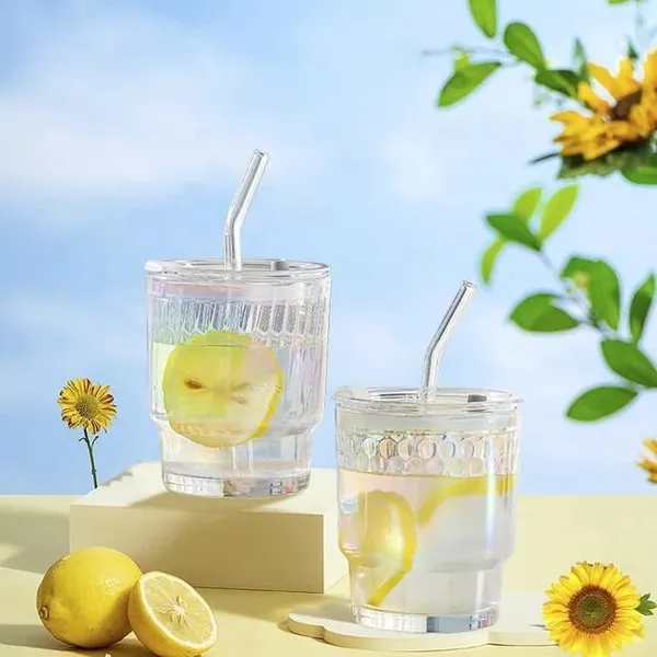 Glass_Coffee_Mug_with_Straw_Green_Tea_Sipper_Tumbler_Mugs_with_Lid_Pack_of_1-370_ML_Travel_Mug_for_Drinking_Glass,_Milk_Mug,Lemon_Tea,Water_Juice_Cup_(CM_-_28)
